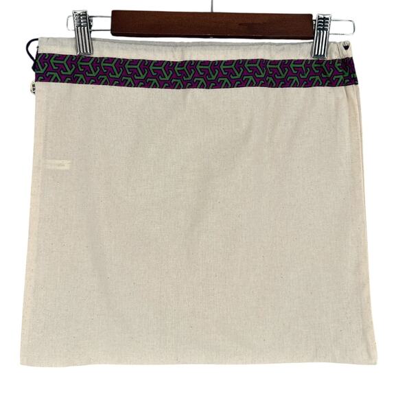 Tory‎ Burch Off White Drawstring Logo Ribbon Charm Designer Accessory Dust Bag - Picture 2 of 5